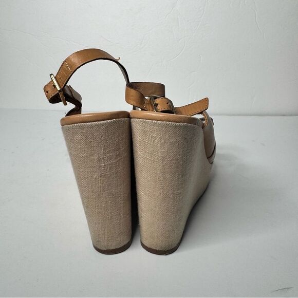 Kate Spade nude leather wedges size 6.5 - Picture 3 of 6